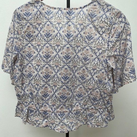 Splendid Sheer Cropped Blouse - Picture 2 of 7